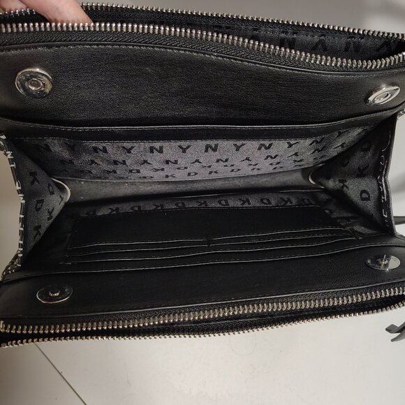 DKNY Black Graffiti Streetwear Y2K Graphic Crossbody Bag Retro New York - Picture 6 of 9